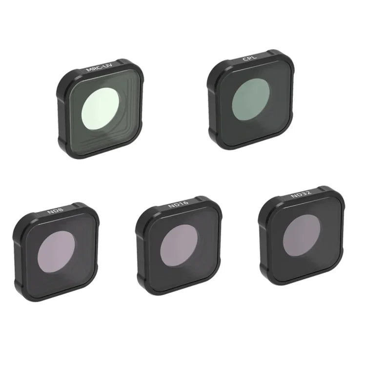 ฟิลเตอร์เลนส์ MCUV+CPL+ND8+ND16+ND32 JSR KB Series สำหรับ GoPro HERO13 Black /12 Black /11 Black /10 Black /9 Black, 5-in-1