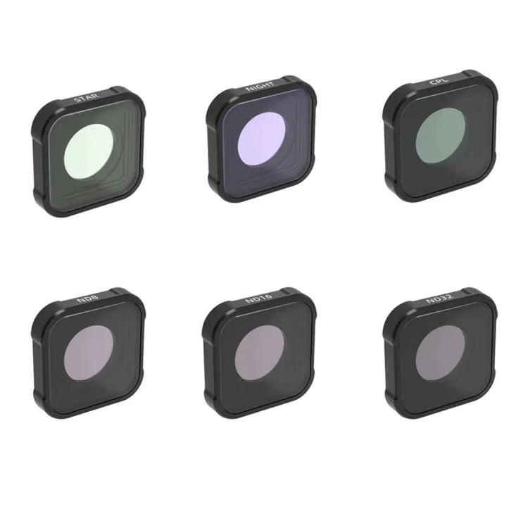 ฟิลเตอร์เลนส์ STAR+CPL+NIGHT+ND8+ND16+ND32 JSR KB Series สำหรับ GoPro HERO13 Black /12 Black /11 Black /10 Black /9 Black, 6-in-1
