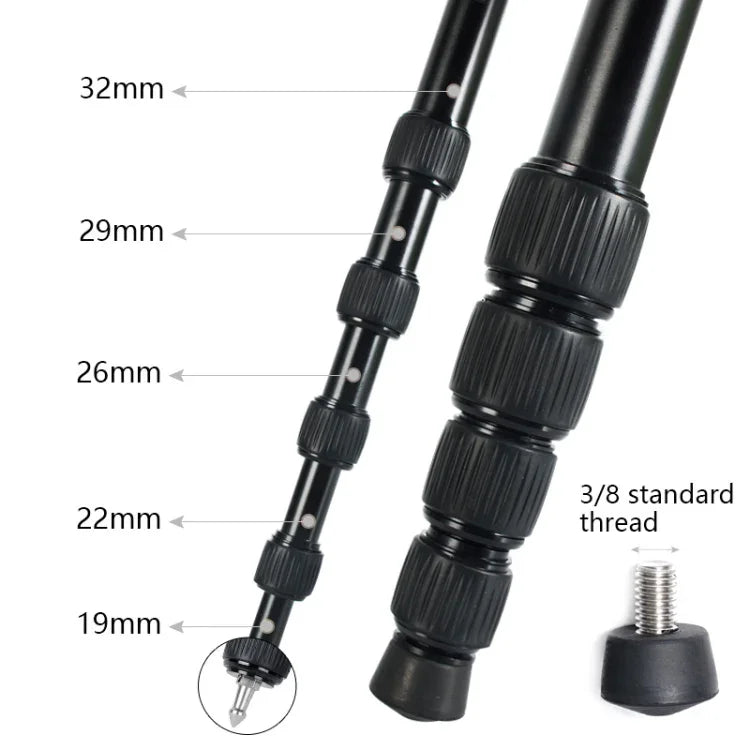 BEXIN MAS325 ขาตั้งกล้อง DSLR แบบ monopod อะลูมิเนียมอัลลอย สำหรับเดินทางและกลางแจ้ง, MAS325