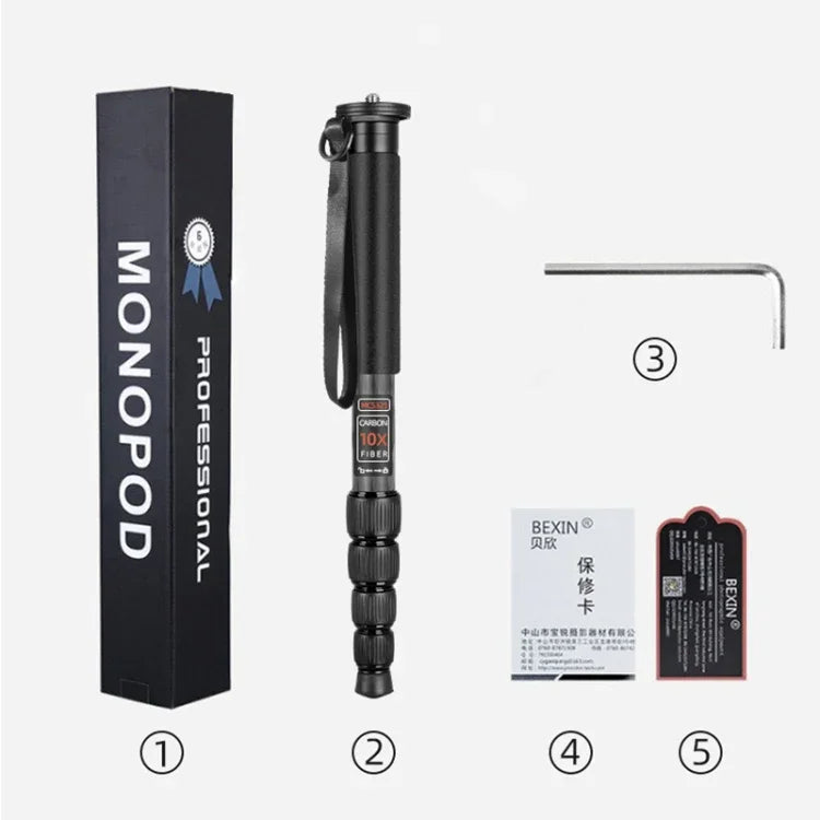 BEXIN MAS325 ขาตั้งกล้อง DSLR แบบ monopod อะลูมิเนียมอัลลอย สำหรับเดินทางและกลางแจ้ง, MAS325