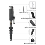 BEXIN P306C Portable Travel Outdoor DSLR Camera Carbon Fiber Monopod Holder, P306C