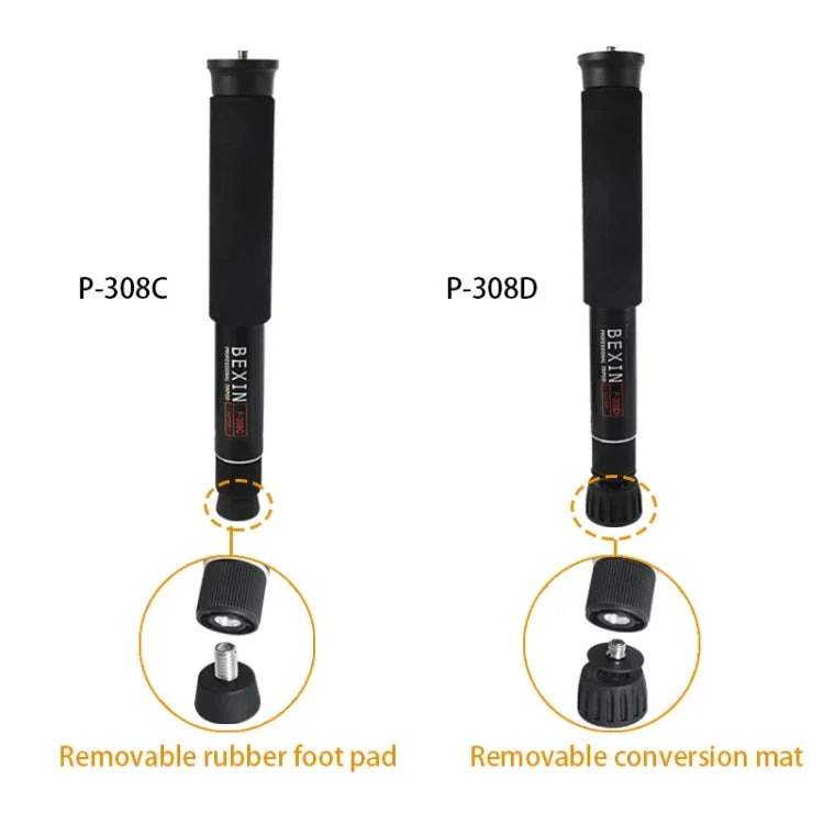 ที่จับโมโนพอดกล้อง DSLR แบบพกพา BEXIN P308D อลูมิเนียมอัลลอยด์ P308D