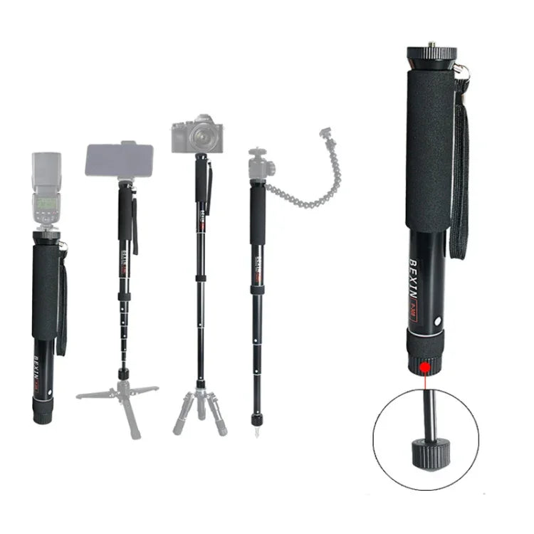 ที่จับโมโนพอดกล้อง DSLR แบบพกพา BEXIN P308 อลูมิเนียมอัลลอยด์ P308