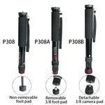 ที่จับโมโนพอดกล้อง DSLR แบบพกพา BEXIN P308 อลูมิเนียมอัลลอยด์ P308