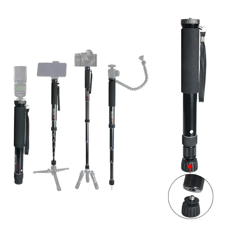 ที่จับโมโนพอดกล้อง DSLR แบบพกพา BEXIN P308B อลูมิเนียมอัลลอยด์ P308B
