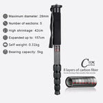 ที่จับโมโนพอดกล้อง DSLR แบบพกพา BEXIN MCS285 คาร์บอนไฟเบอร์ MCS285