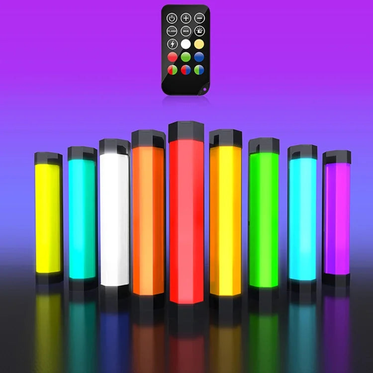 ไฟส่องสว่าง LED แบบแท่งสีสันสดใส LUXCeO RGB ควบคุมผ่านแอป ปรับอุณหภูมิสี กันน้ำ ไฟเติมแสงแบบถือพร้อมรีโมท, P200 RGB