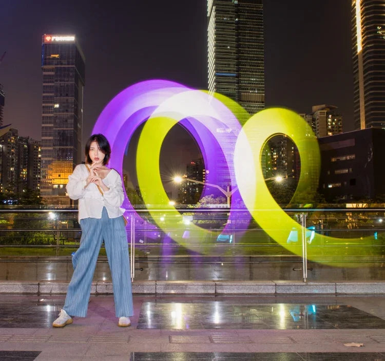 ไฟส่องสว่าง LED แบบแท่งสีสันสดใส LUXCeO P7RGB Pro ควบคุมผ่านแอป ปรับอุณหภูมิสี กันน้ำ ไฟเติมแสงแบบถือพร้อมรีโมท, P7RGB Pro