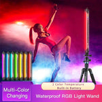 ไฟส่องสว่าง LED แบบแท่งสีสันสดใส LUXCeO P7RGB Pro ควบคุมผ่านแอป ปรับอุณหภูมิสี กันน้ำ ไฟเติมแสงแบบถือพร้อมรีโมท, P7RGB Pro