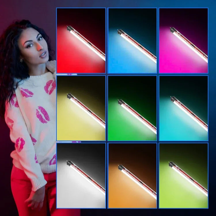ไฟส่องสว่าง LED แบบแท่งสีสันสดใส LUXCeO P7RGB Pro ควบคุมผ่านแอป ปรับอุณหภูมิสี กันน้ำ ไฟเติมแสงแบบถือพร้อมรีโมท, P7RGB Pro