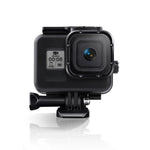 สำหรับเคสกันน้ำ GoPro HERO8 Black 45m พร้อมตัวล็อก ฐานยึดพื้นฐาน & สกรู & ฟิลเตอร์ (สีม่วง, แดง, ชมพู) & ที่จับลอยน้ำ & สายรัด & แผ่นกันฝ้า, เคส HERO8 ใส+ฟิลเตอร์