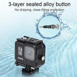 สำหรับเคสกันน้ำ GoPro HERO8 Black 45m พร้อมตัวล็อก ฐานยึดพื้นฐาน & สกรู & ฟิลเตอร์ (สีม่วง, แดง, ชมพู) & ที่จับลอยน้ำ & สายรัด & แผ่นกันฝ้า, เคส HERO8 ใส+ฟิลเตอร์