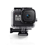 สำหรับเคสกันน้ำ GoPro HERO8 Black 45m พร้อมตัวล็อก ตัวยึดพื้นฐาน & สกรู & ฟิลเตอร์ (ม่วง, แดง, ชมพู) & ที่จับลอยน้ำ & สายรัด & แผ่นกันฝ้า, เคส HERO8 สีดำ+ฟิลเตอร์