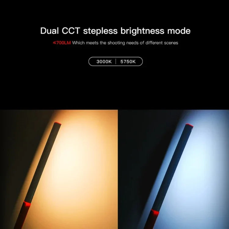 ไฟส่องสว่าง LED แบบแท่ง LUXCeO Q508D ปรับอุณหภูมิสีคู่ ไฟเติมแสงแบบถือ, Q508D