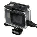 เคสกันกระแทกโครงเปลือก GoPro HERO5 พร้อมตัวยึดพื้นฐานและสกรูนำ, ต้องถอดเลนส์, พร้อมตัวยึดพื้นฐาน