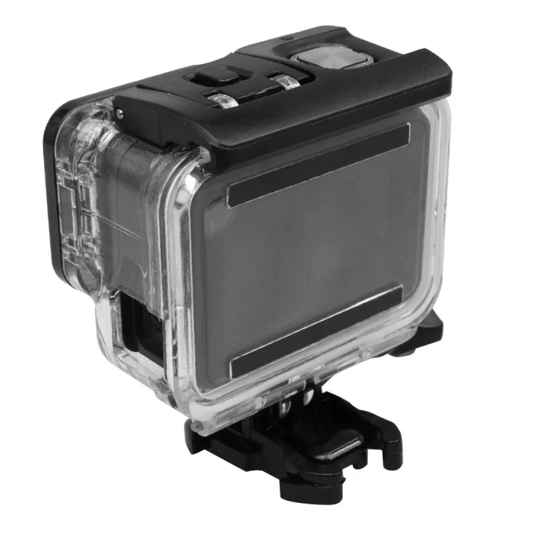 เคสกันกระแทกโครงเปลือก GoPro HERO5 พร้อมตัวยึดพื้นฐานและสกรูนำ, ต้องถอดเลนส์, พร้อมตัวยึดพื้นฐาน