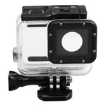เคสกันน้ำ PC & ABS สำหรับ GoPro HERO5 30m พร้อมฝาหลังสัมผัสและตัวล็อก ตัวยึดพื้นฐาน & สกรูยาว, ขนาดฝาหลัง: 7 x 6 ซม., เคสป้องกัน