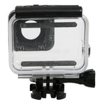 เคสกันน้ำ PC & ABS สำหรับ GoPro HERO5 30m พร้อมฝาหลังสัมผัสและตัวล็อก ตัวยึดพื้นฐาน & สกรูยาว, ขนาดฝาหลัง: 7 x 6 ซม., เคสป้องกัน