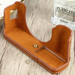 ฐานเคสหนัง PU ครึ่งตัวพร้อมเกลียว 1/4 นิ้ว สำหรับ FUJIFILM X100V, สำหรับ FUJIFILM X100V