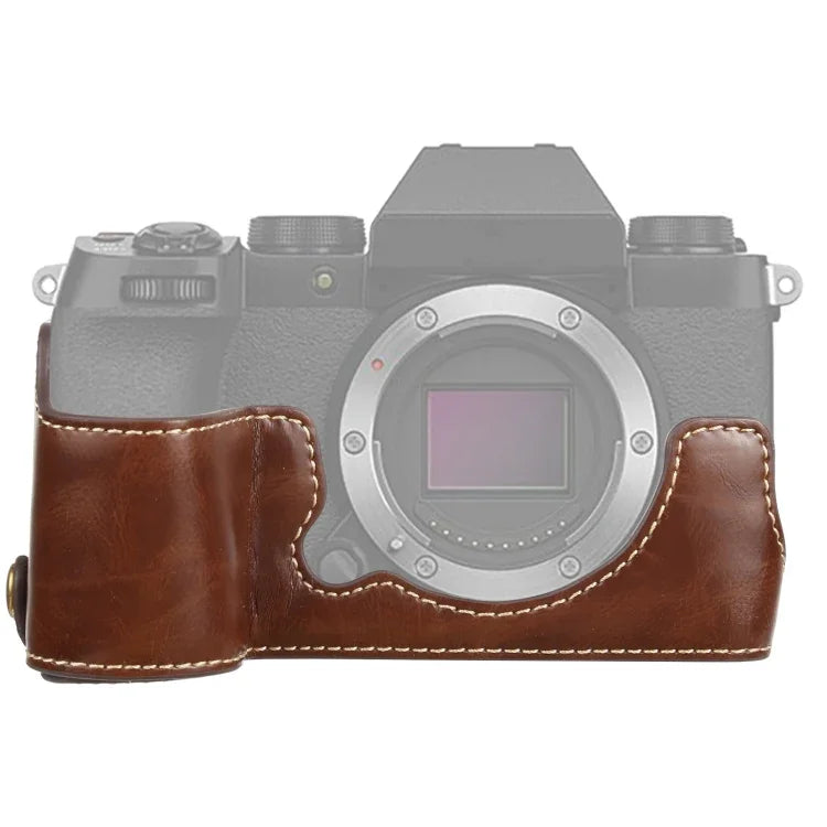 ฐานเคสหนัง PU ครึ่งตัวพร้อมเกลียว 1/4 นิ้ว สำหรับ FUJIFILM X-S10, สำหรับ FUJIFILM X-S10