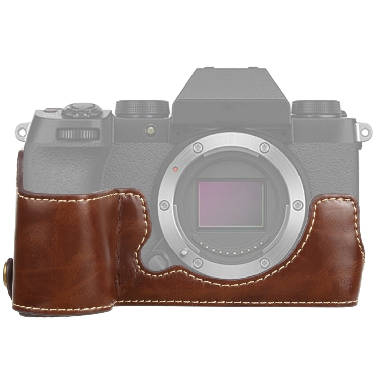 ฐานเคสหนัง PU ครึ่งตัวพร้อมเกลียว 1/4 นิ้ว สำหรับ FUJIFILM X-S10, สำหรับ FUJIFILM X-S10