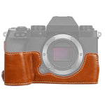 ฐานเคสหนัง PU ครึ่งตัวพร้อมเกลียว 1/4 นิ้ว สำหรับ FUJIFILM X-S10, สำหรับ FUJIFILM X-S10