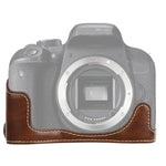 ฐานเคสหนัง PU ครึ่งตัวพร้อมเกลียว 1/4 นิ้ว สำหรับ Canon EOS 77D / 800D, สำหรับ Canon EOS 77D, สำหรับ Canon EOS 77D