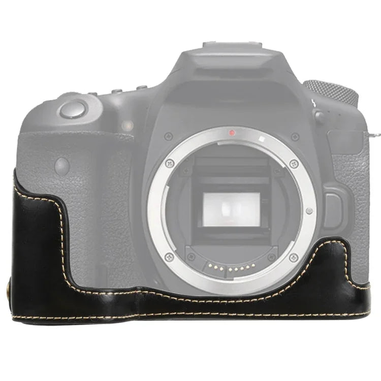 ฐานเคสหนัง PU ครึ่งตัวพร้อมเกลียว 1/4 นิ้ว สำหรับ Canon EOS 90D, สำหรับ Canon EOS 90D