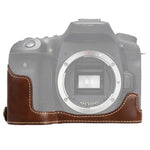 ฐานเคสหนัง PU ครึ่งตัวพร้อมเกลียว 1/4 นิ้ว สำหรับ Canon EOS 90D, สำหรับ Canon EOS 90D