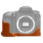 ฐานเคสหนัง PU ครึ่งตัวพร้อมเกลียว 1/4 นิ้ว สำหรับ Canon EOS 90D, สำหรับ Canon EOS 90D