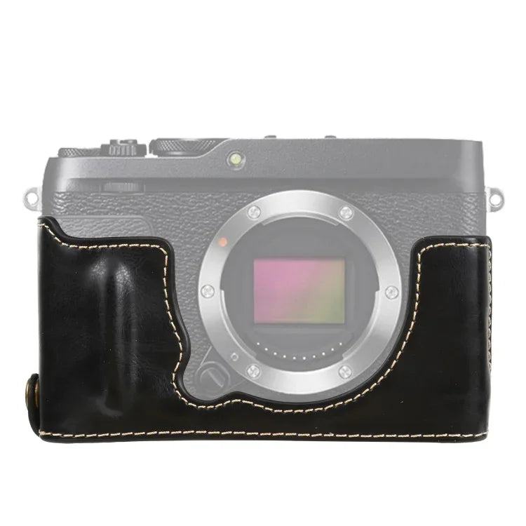 ฐานเคสหนัง PU ครึ่งตัวพร้อมเกลียว 1/4 นิ้ว สำหรับ FUJIFILM XE4, สำหรับ FUJIFILM XE4