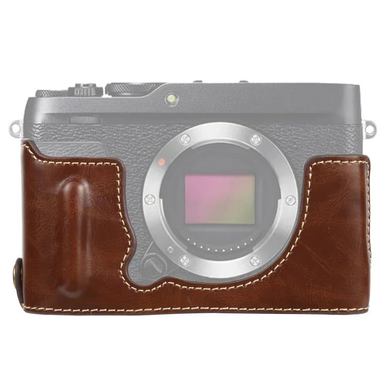 ฐานเคสหนัง PU ครึ่งตัวพร้อมเกลียว 1/4 นิ้ว สำหรับ FUJIFILM XE4, สำหรับ FUJIFILM XE4