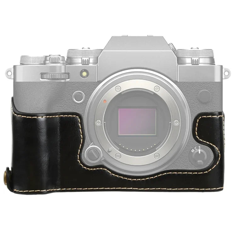 ฐานเคสกล้องหนัง PU แบบครึ่งตัวเกลียว 1/4 นิ้ว สำหรับ FUJIFILM X-T4, สำหรับ FUJIFILM X-T4