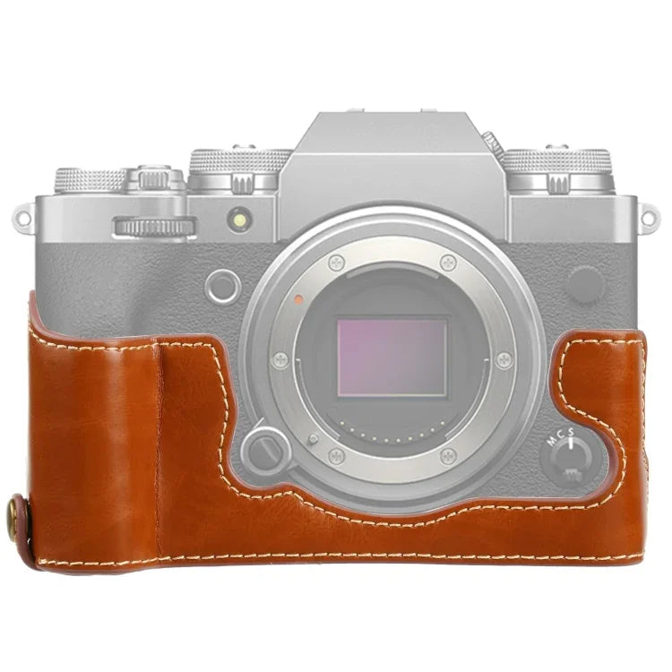 ฐานเคสกล้องหนัง PU แบบครึ่งตัวเกลียว 1/4 นิ้ว สำหรับ FUJIFILM X-T4, สำหรับ FUJIFILM X-T4