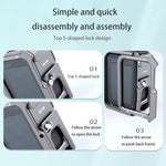 RUIGPRO กรงป้องกันกรอบโลหะพร้อมฐานรองรองเท้าคู่สำหรับ GoPro HERO10 Black / HERO9 Black, สีเงินเทา