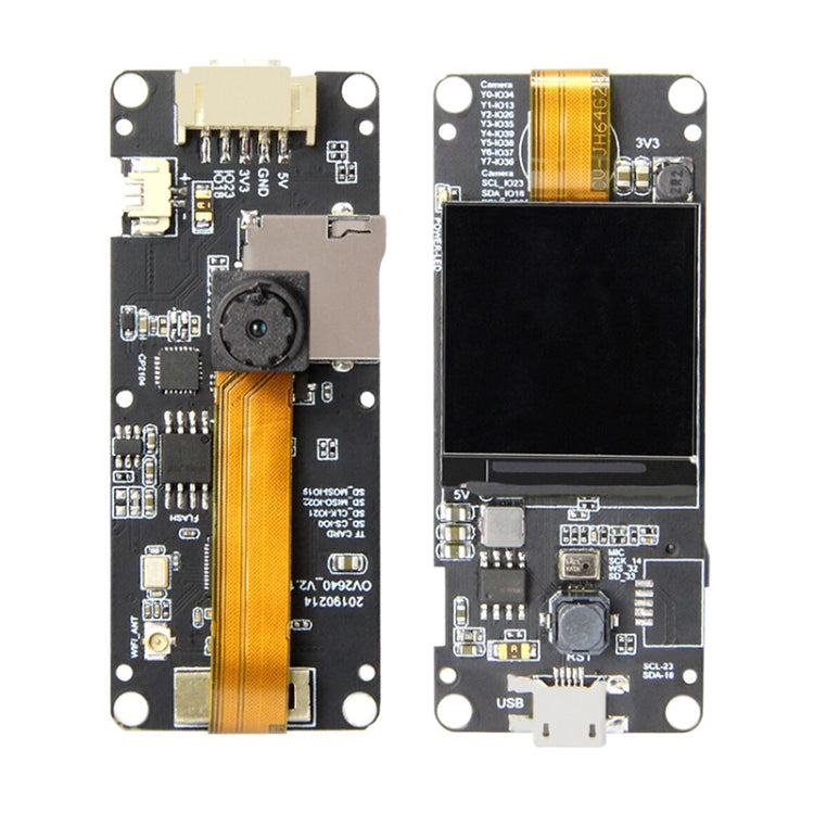 โมดูลกล้องเลนส์เดี่ยวมาตรฐานขยาย TTGO OV2640 สำหรับ T-Camera Plus ESP32-DOWDQ6 8MB SPRAM, เลนส์เดี่ยวมาตรฐานขยาย