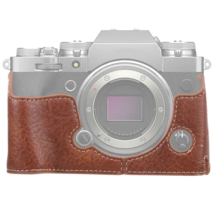 ฐานเคสกล้องหนัง PU ลายลิ้นจี่เกลียว 1/4 นิ้ว สำหรับ FUJIFILM X-T4, สำหรับ FUJIFILM X-T4 ลายลิ้นจี่