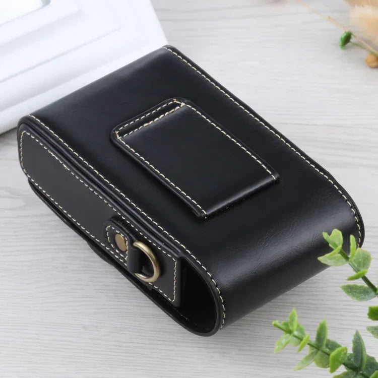 กระเป๋าเคสกล้องหนัง PU แบบเต็มตัวพลิกตั้งได้พร้อมสายสะพาย สำหรับ Ricoh GR III / GRII, Sony ZV-1 / DSC-RX100M7 / RX100M6 / RX100M5 / RX100M2, สำหรับ Ricoh GR III