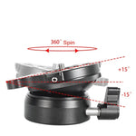 BEXIN DY-60N ขาตั้งกล้องมืออาชีพด้ามเกลียว 3/8 นิ้ว ฐานหัวพาโนรามา 360 องศาพร้อมระดับฟองน้ำและอะแดปเตอร์สกรู 3/8 นิ้ว, DY-60N 3/8 นิ้ว