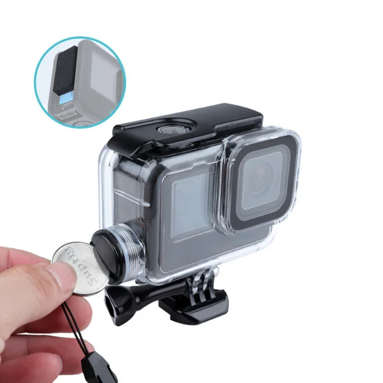 เคสกันน้ำสำหรับชาร์จ GoPro HERO10 Black / HERO9 Black 30 ม. พร้อมตัวยึดพื้นฐานและสกรู, สำหรับ GoPro HERO9 Black / ชาร์จ