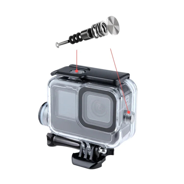 เคสกันน้ำสำหรับชาร์จ GoPro HERO10 Black / HERO9 Black 30 ม. พร้อมตัวยึดพื้นฐานและสกรู, สำหรับ GoPro HERO9 Black / ชาร์จ