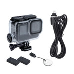 เคสกันน้ำสำหรับชาร์จ GoPro HERO10 Black / HERO9 Black 30 ม. พร้อมตัวยึดพื้นฐานและสกรู, สำหรับ GoPro HERO9 Black / ชาร์จ