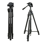 WeiFeng WT-3560 ขาตั้งกล้องอลูมิเนียมอัลลอยด์ขา 3 ท่อนพับได้สำหรับถ่ายทอดสด, WT-3560