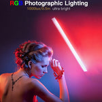 LUXCeO Q508A ไฟ LED แท่งถ่ายภาพ 8 สี กันน้ำ ไฟเติม LED แบบถือพร้อมรีโมทคอนโทรล, Q508A