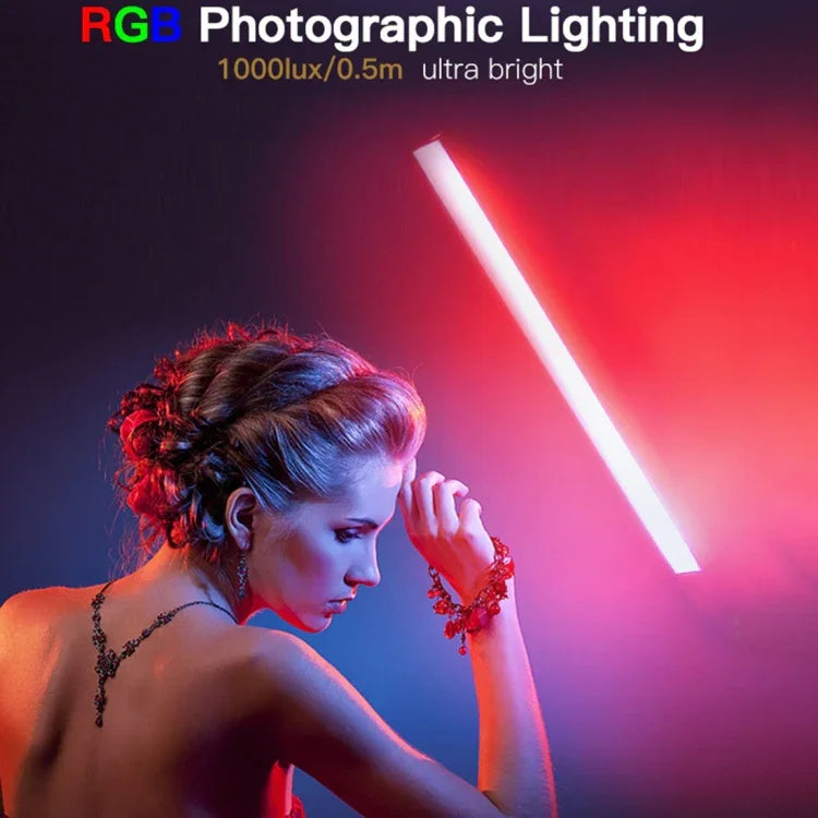 LUXCeO Q508A ไฟ LED แท่งถ่ายภาพ 8 สี กันน้ำ ไฟเติม LED แบบถือพร้อมรีโมทคอนโทรล, Q508A