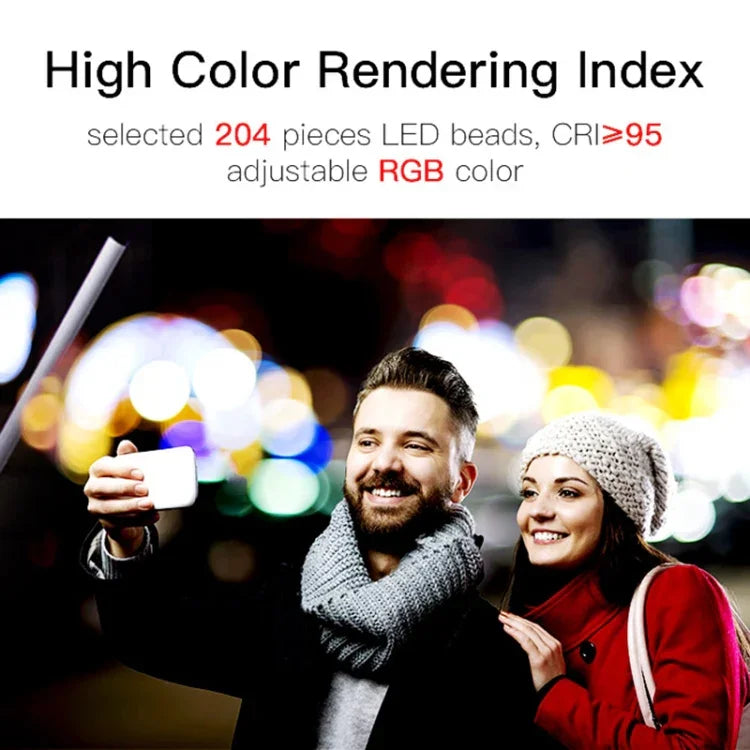 LUXCeO Q508A ไฟ LED แท่งถ่ายภาพ 8 สี กันน้ำ ไฟเติม LED แบบถือพร้อมรีโมทคอนโทรล, Q508A