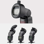 Godox S-R1 อะแดปเตอร์แฟลช Speedlite รูปทรงกลมสำหรับ Godox TT685 / V860II / V350 / TT600, S-R1