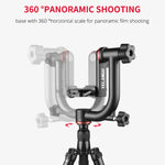 หัวขาตั้งกล้องกันสั่น YELANGU A201 แบบหมุนรอบ 360 องศาสำหรับกล้อง DV และ SLR, A201