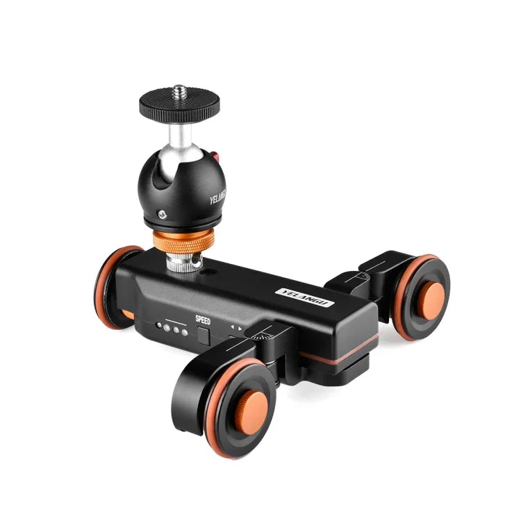 YELANGU L4X-BC กล้องวีลดอลลี่ II สไลเดอร์รางไฟฟ้า 3 ล้อ พร้อมหัวบอล รับน้ำหนัก: 3 กก., L4X-BC