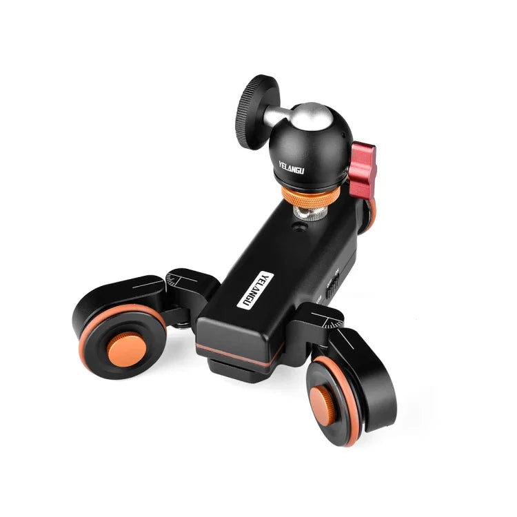 YELANGU L4X-BC กล้องวีลดอลลี่ II สไลเดอร์รางไฟฟ้า 3 ล้อ พร้อมหัวบอล รับน้ำหนัก: 3 กก., L4X-BC